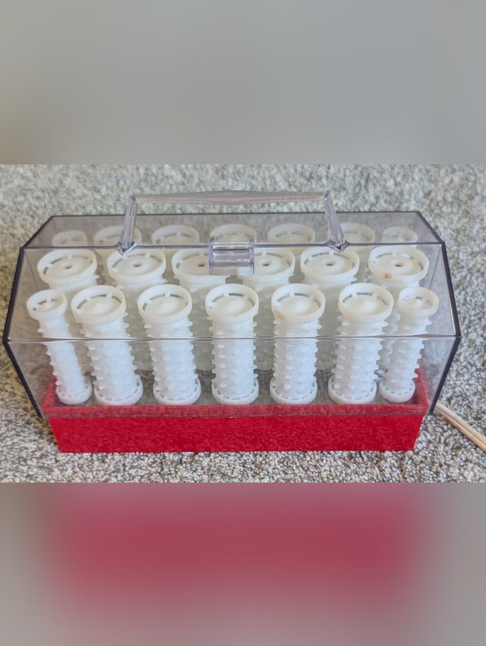 Vtg Clairol 20 Instant Hairsetter Wax Hot Roller Curlers C20S-Z 20 Clips Tested - Picture 6 of 7